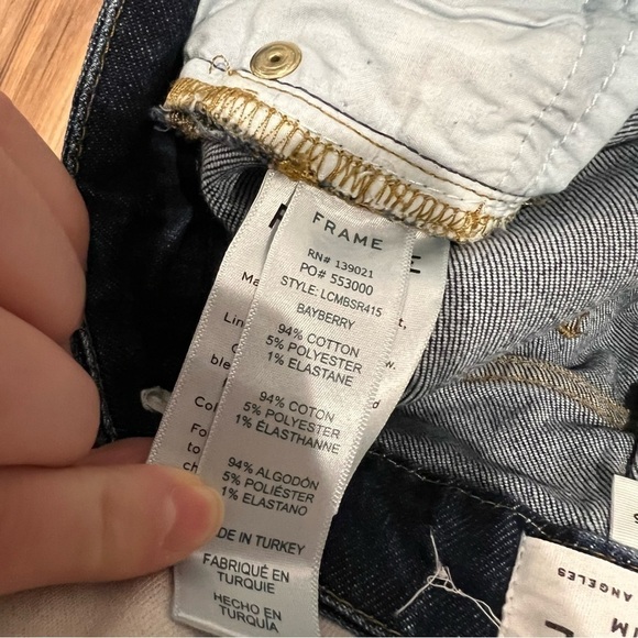 FRAME - Le Crop Mini Boot Jean Shredded Raw Hem in Bayberry - Picture 9 of 12